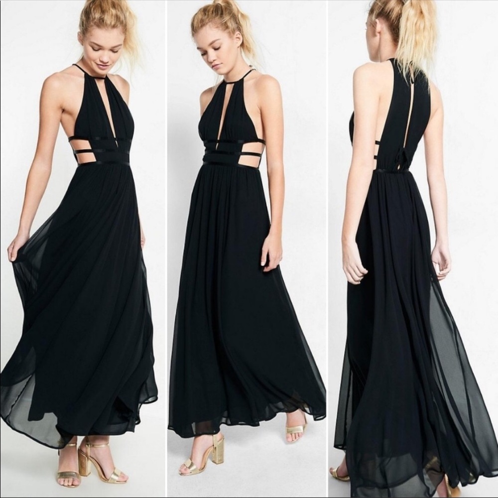 Express M Strappy Cut-Out Maxi Dress